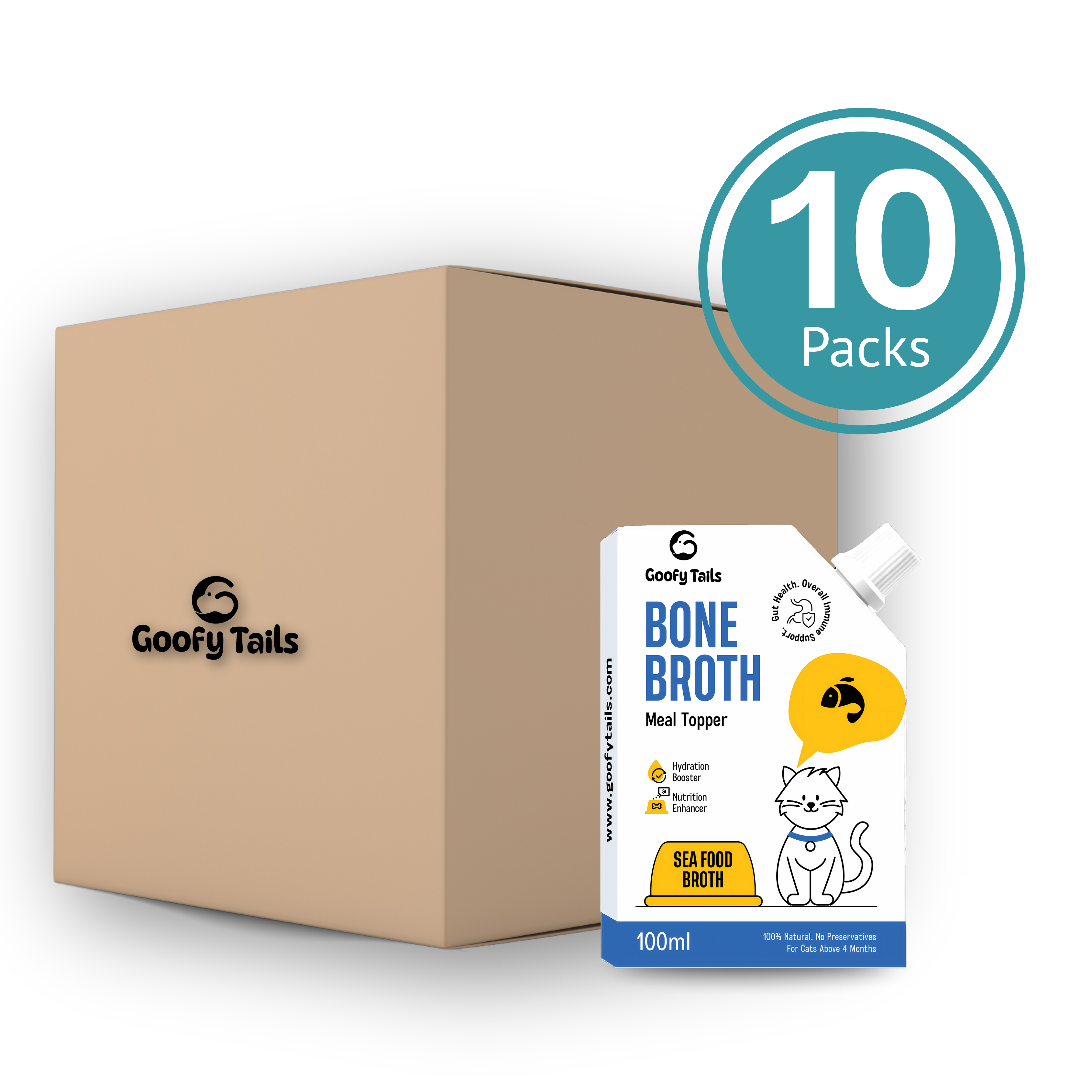 Goofy Fresh Sea Food Bone Broth for Cats and Kittens