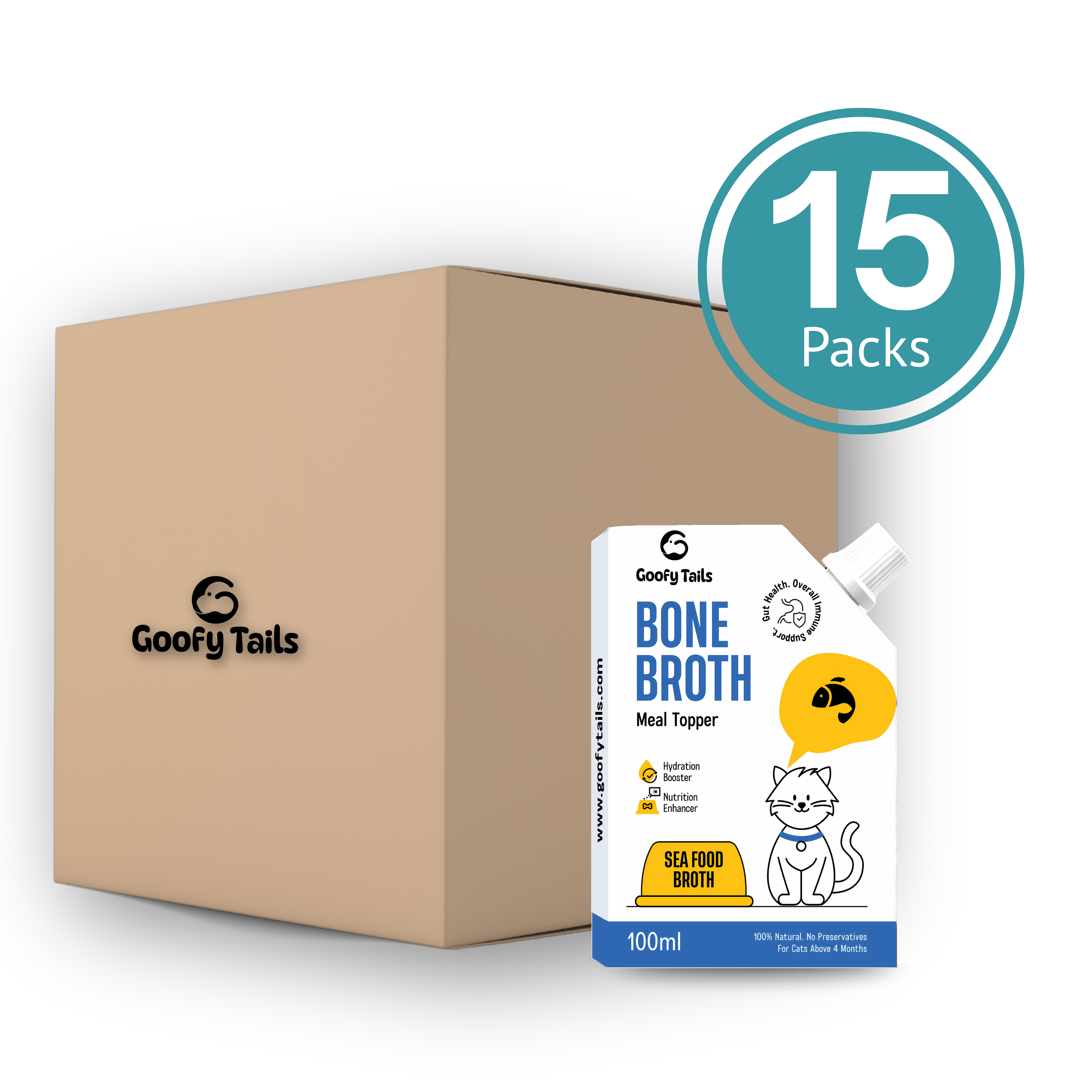 Goofy Fresh Sea Food Bone Broth for Cats and Kittens
