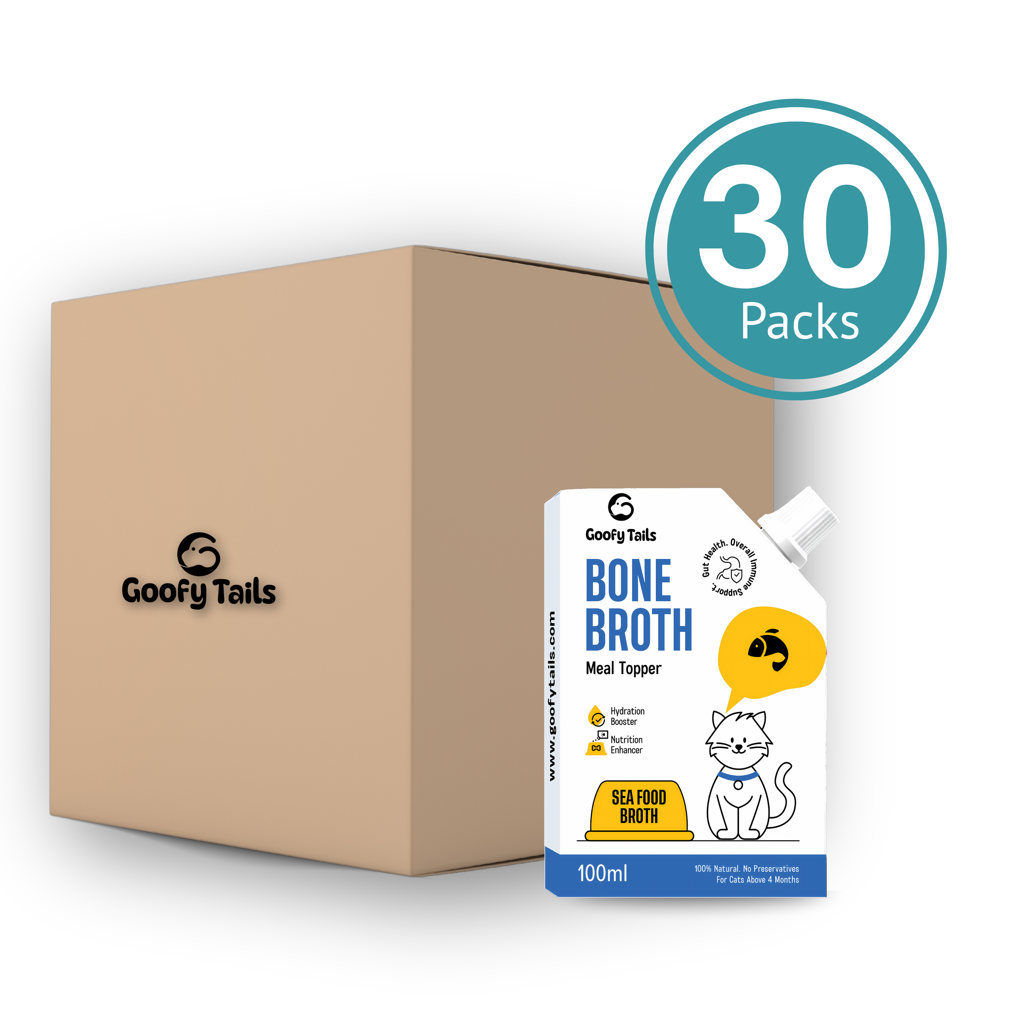 Goofy Fresh Sea Food Bone Broth for Cats and Kittens