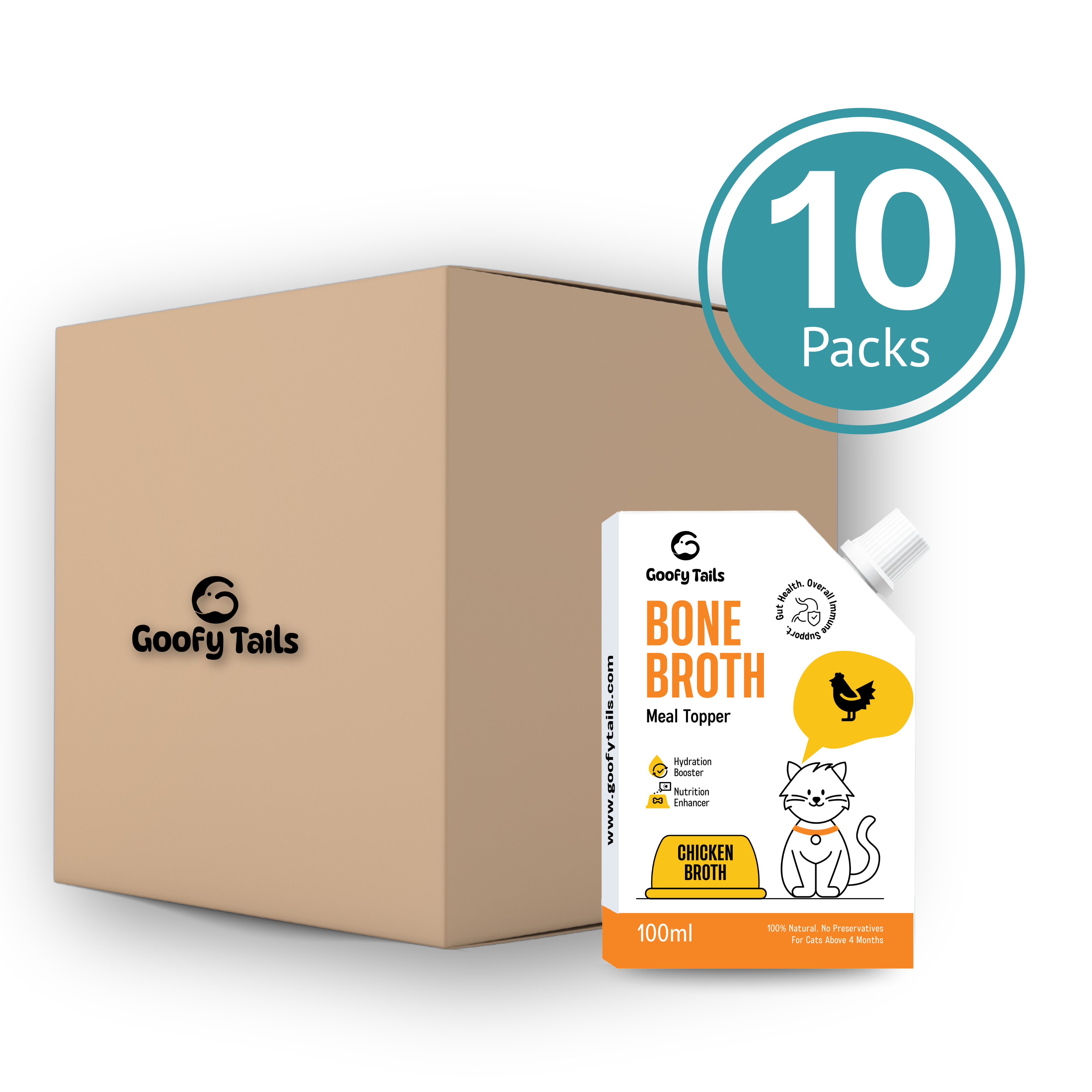 Chicken Bone Broth for Cats and Kittens