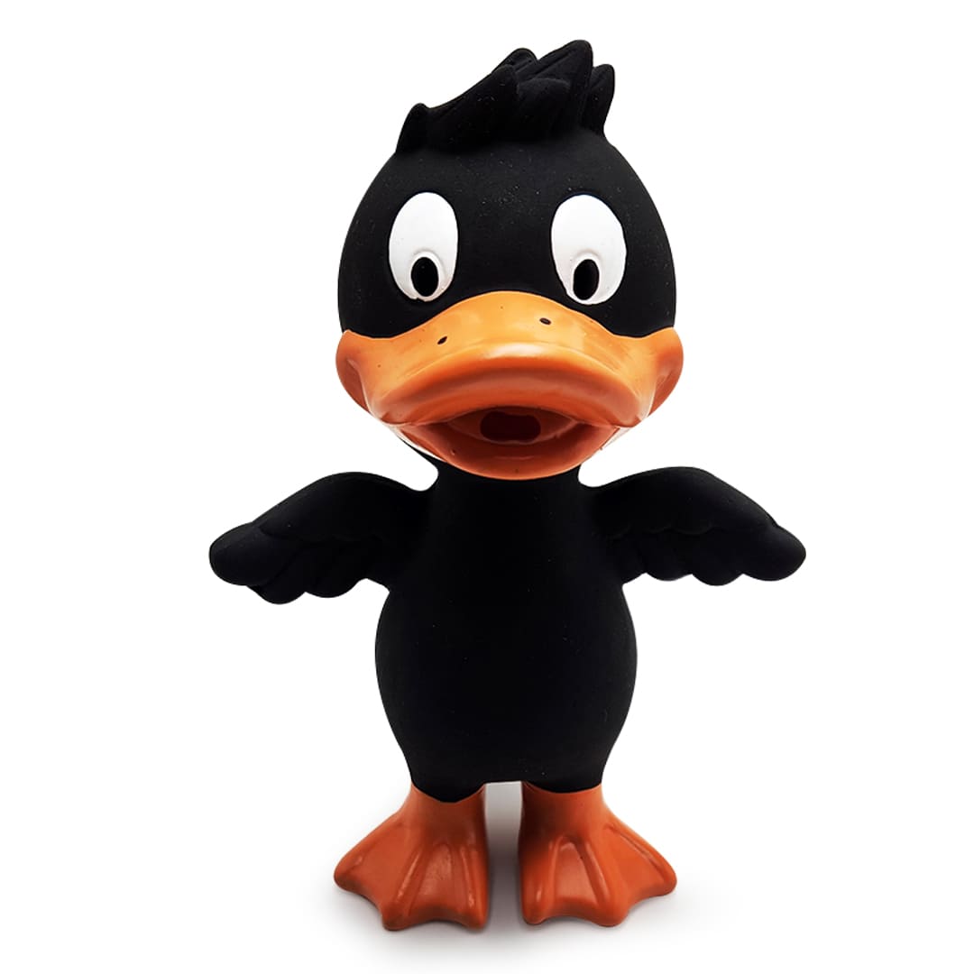 Goofy Tails Black color Rubber Duck Toy for dogs and puppies 
