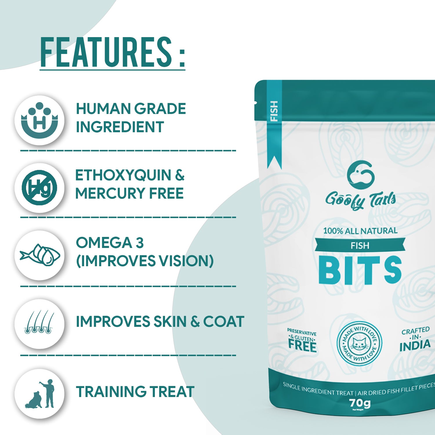 Combo Of Freeze Dried Shrimp + Fish Bits Treats for Cats and Kittens