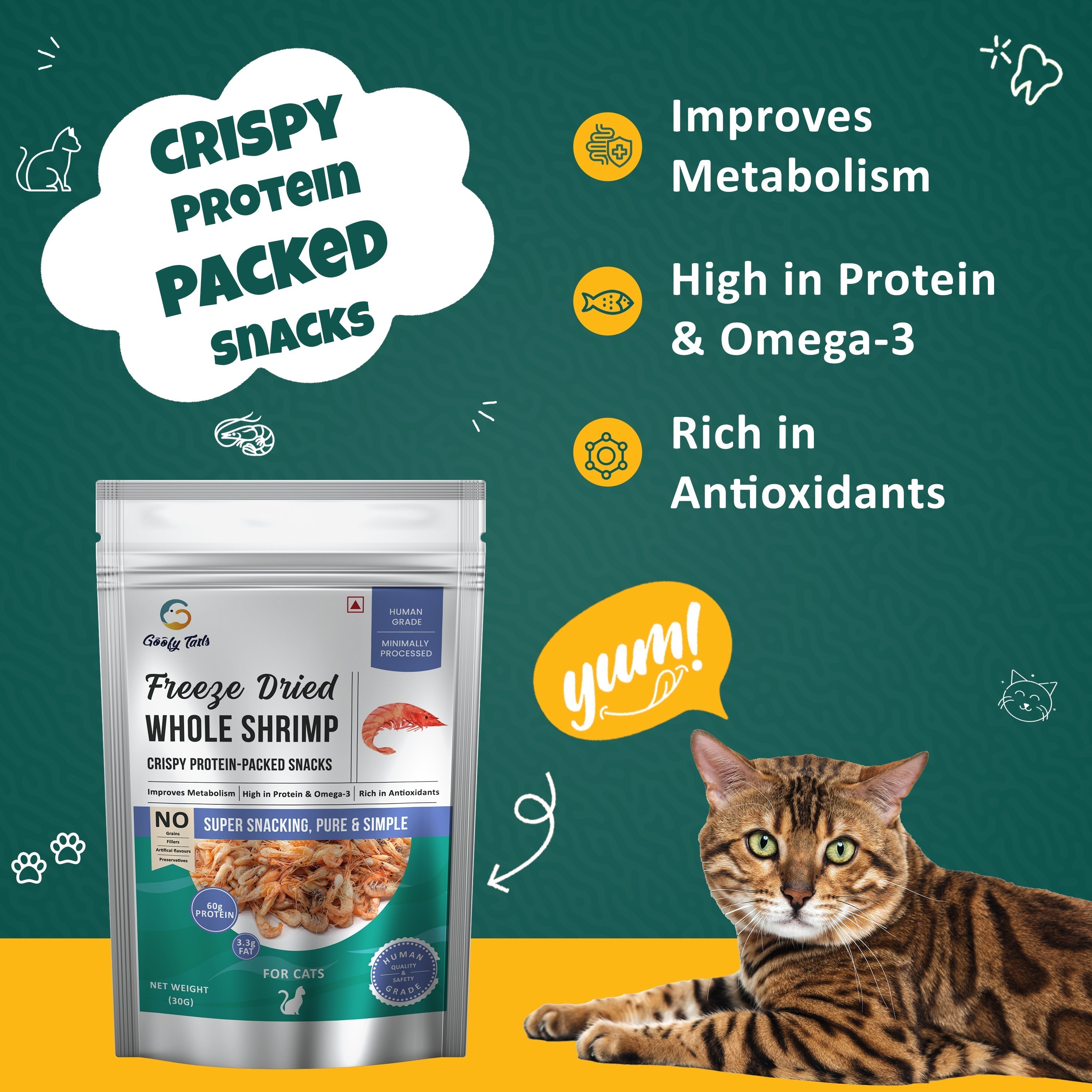 Freeze Dried Shrimp Snacks for cats