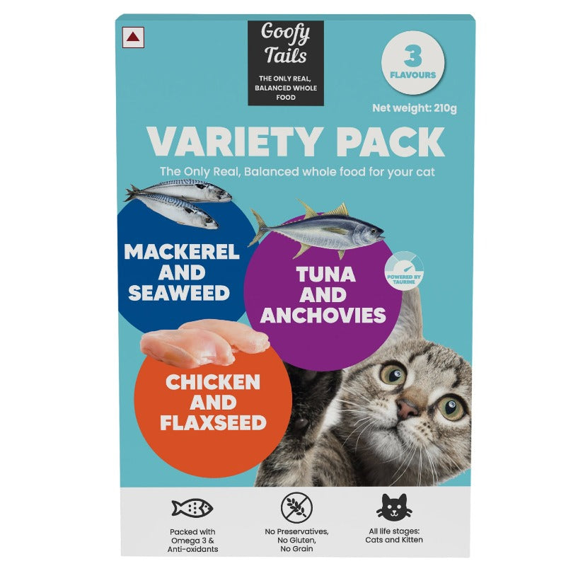 Variety pack cat food from goofytails.com