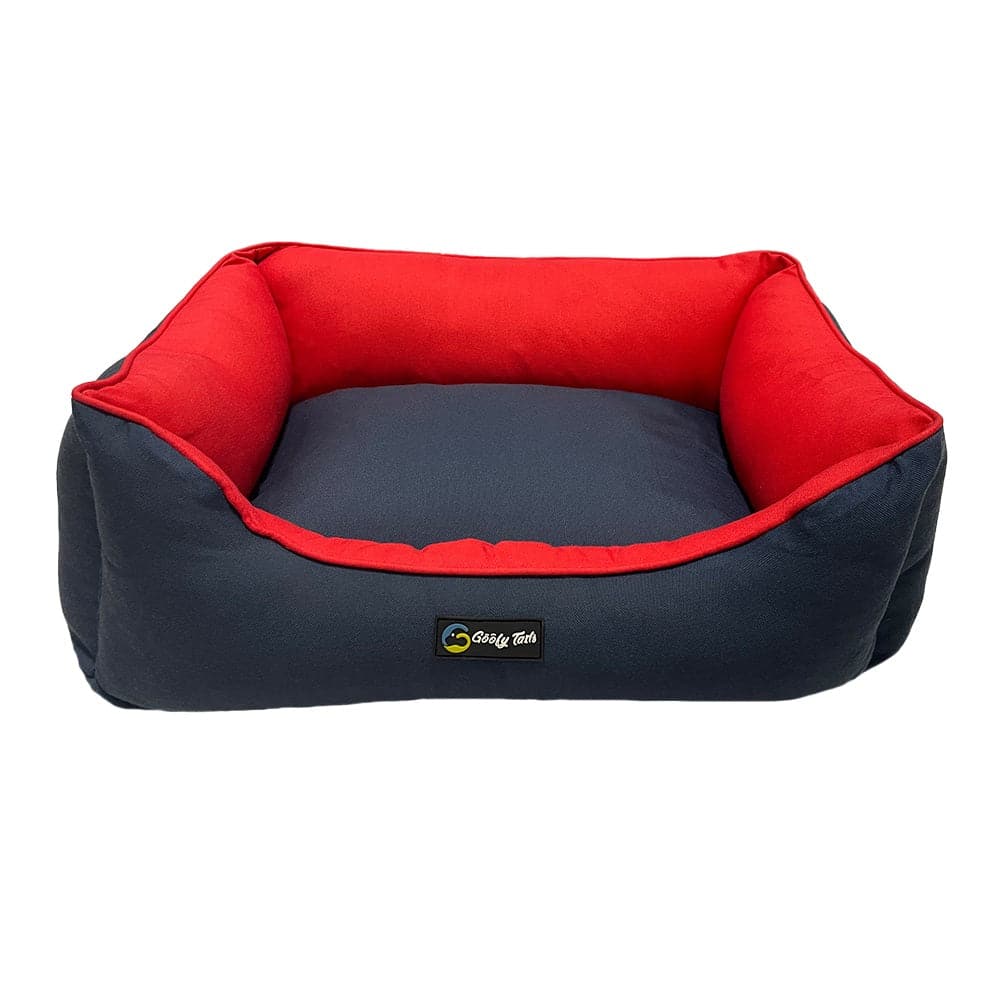 Lounger Beds For Dogs - Navy Blue and Red (7270691700886)