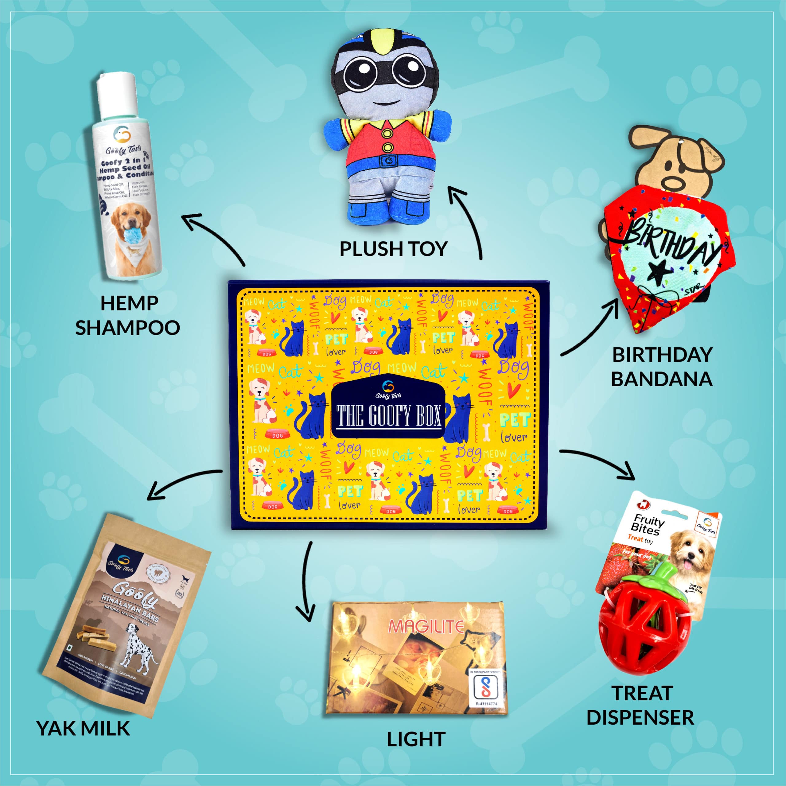Goofy Birthday Box for Dogs and Cats | Personalised Curated Supplies (7168168788118)