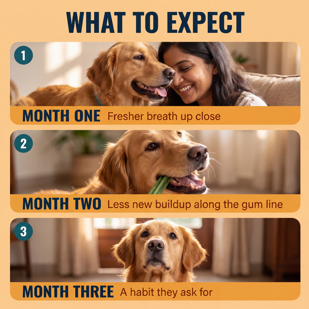 Oral Care Active Dental Vegetarian Dog Treat ( Seaweed, 24 Sticks)