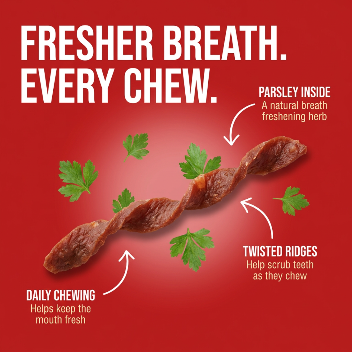 Goofy Tails Active Chicken Twists - Dental Treats for Dogs