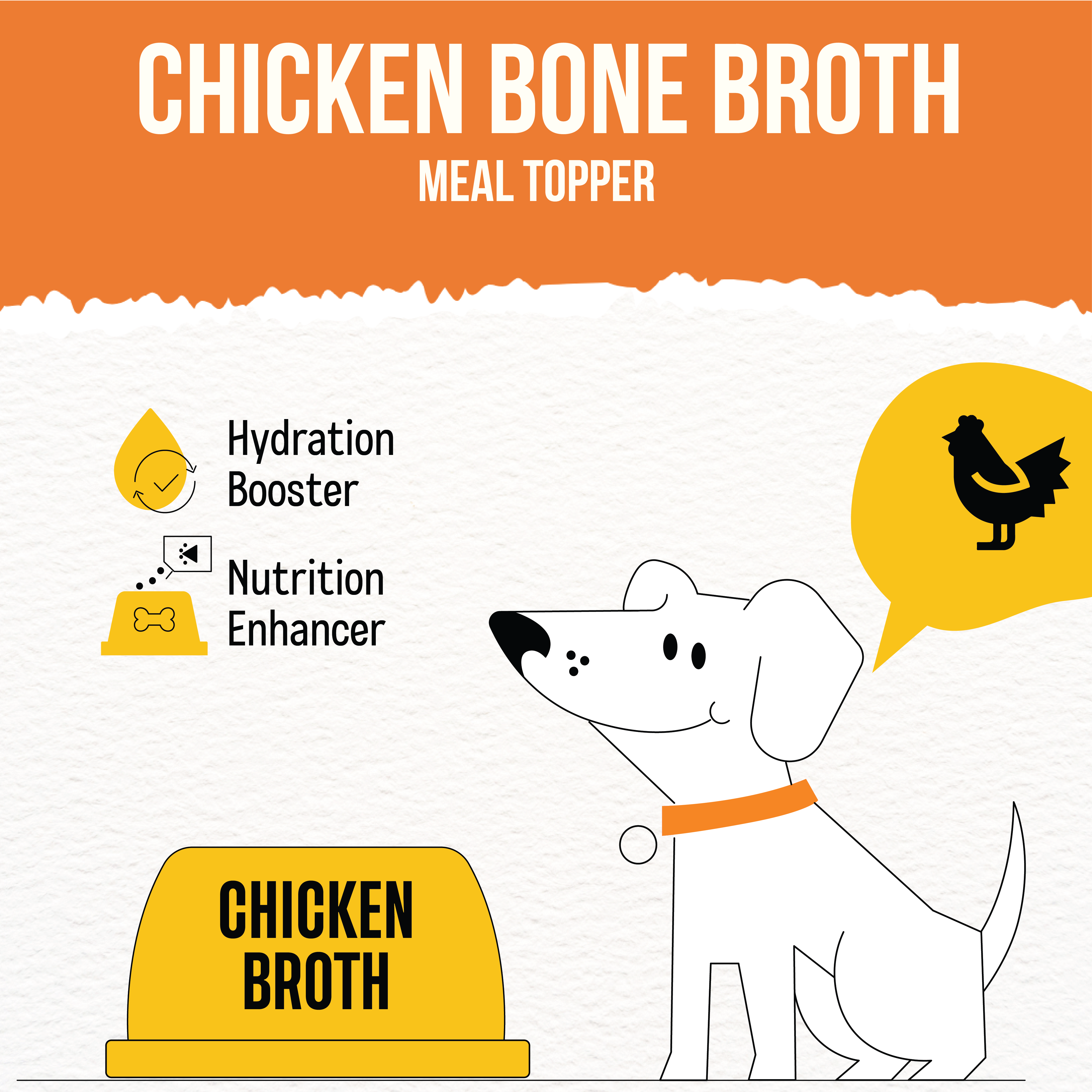 Nourish your pet inside & out with  Chicken Bone Broth for Dogs and Puppies - (100ml) 