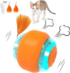 Goofy Tails Smart Ball Interactive Toy for Cats and Kittens | 360° Automatic Rotating Cat Toy Ball