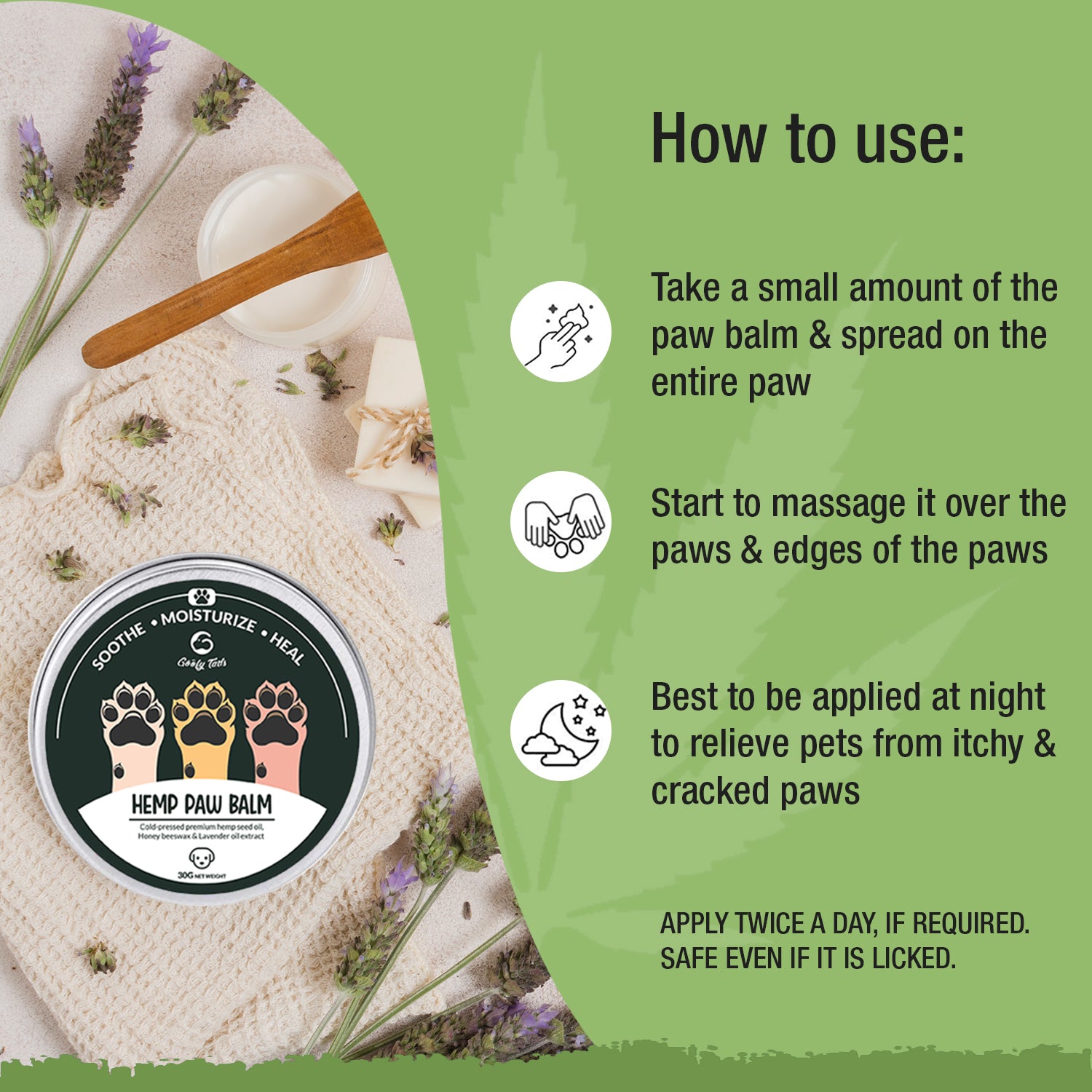 How to use hemp paw cream on dogs and puppies paws