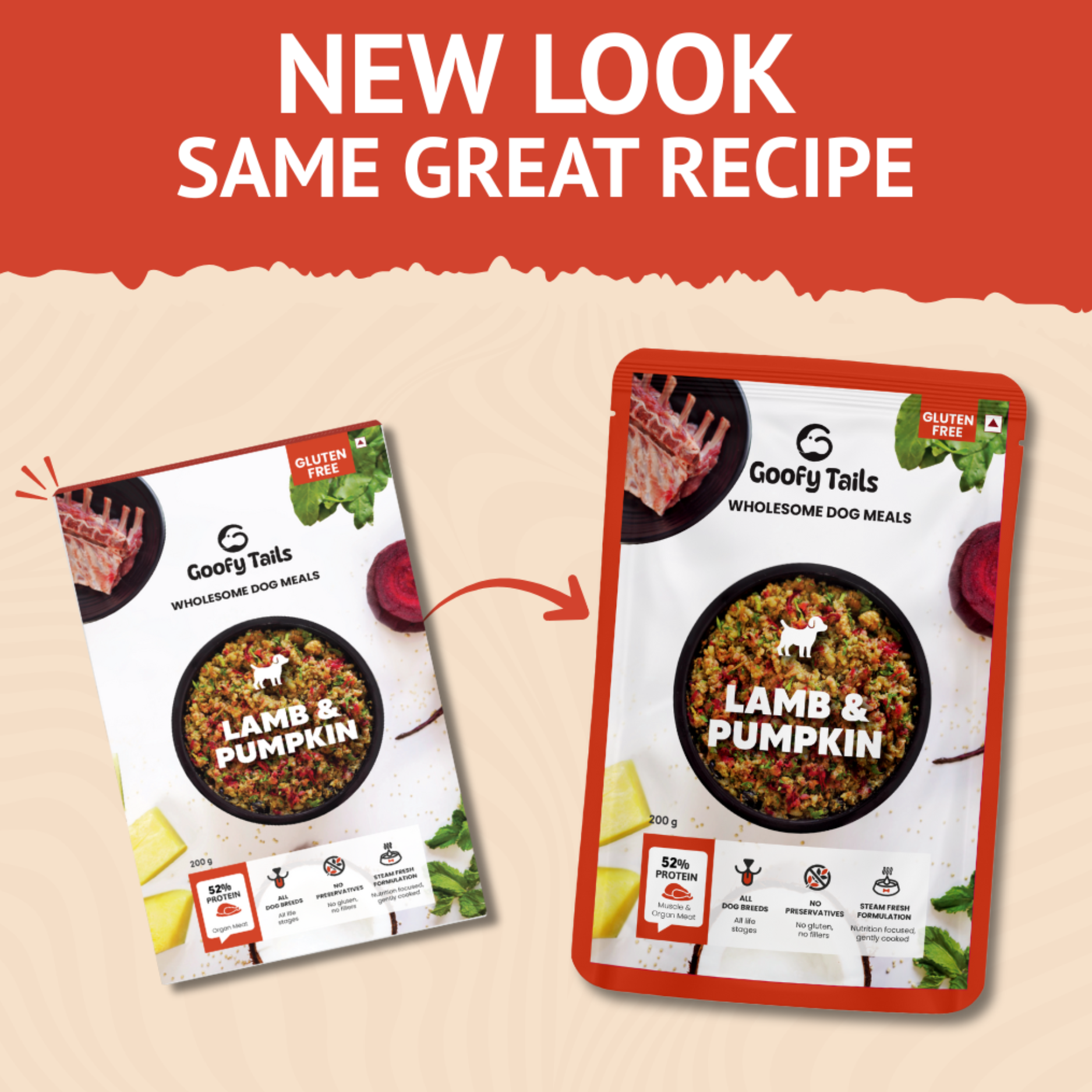 Goofy Tails Lamb and Pumpkin Food for Dogs and Puppies