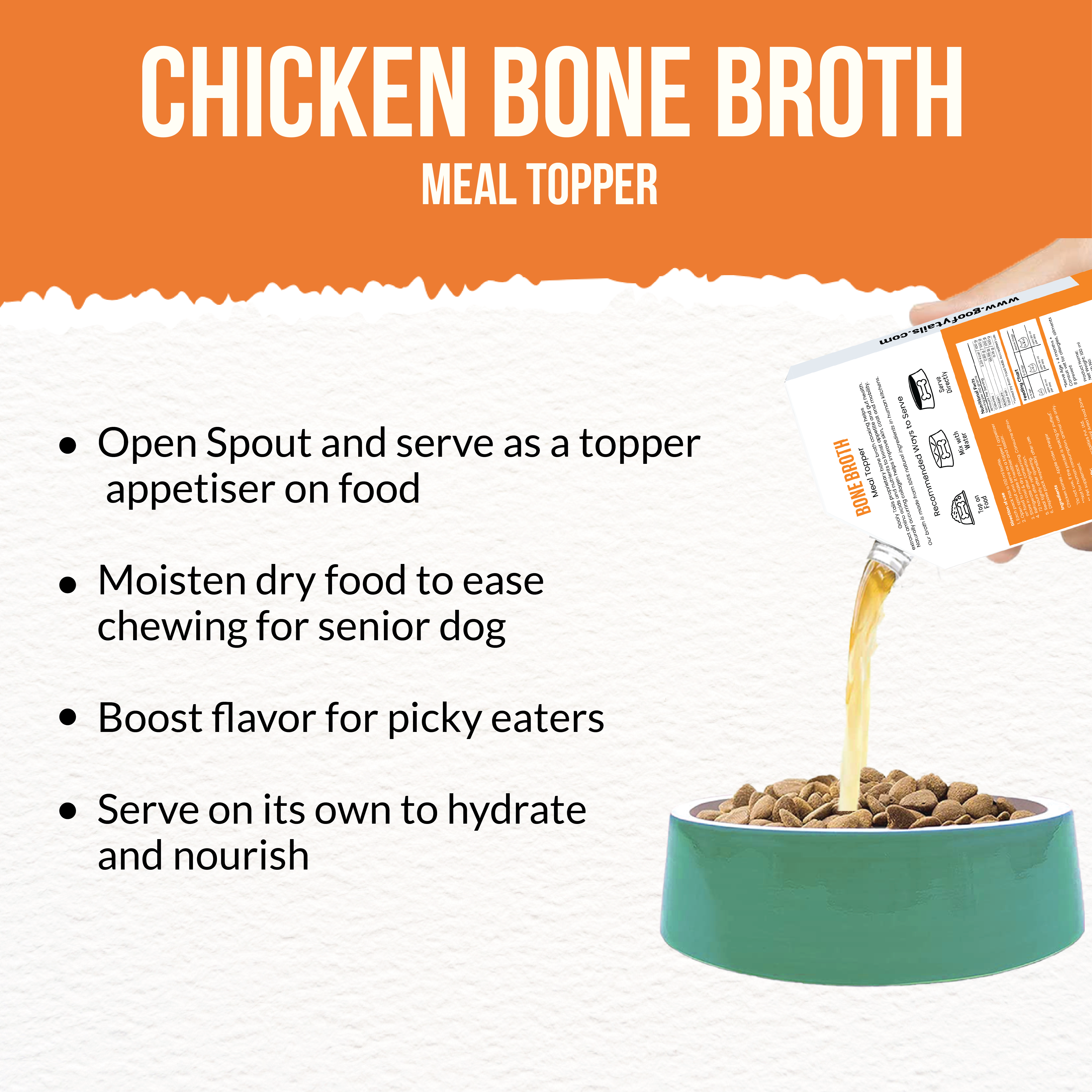 Chicken Bone Broth + Chicken Quinoa Dog food Combo