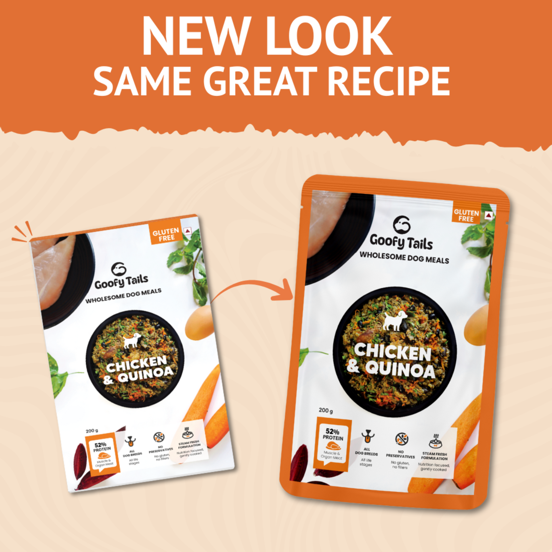 Goofy Tails Chicken and Quinoa Wholesome Meals for Dogs and Puppies