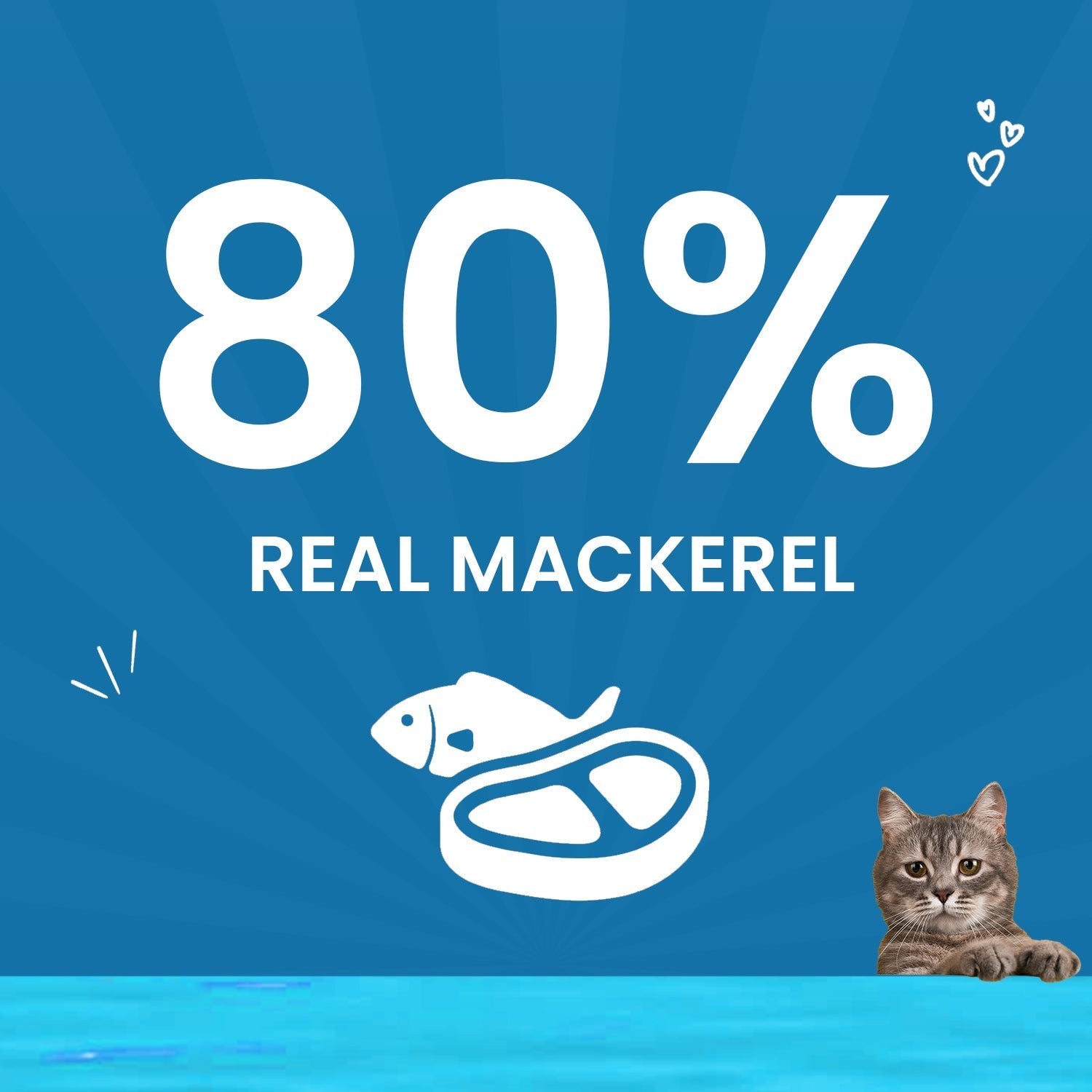 80% Real mackerel in goofy tails cat food gravy meal