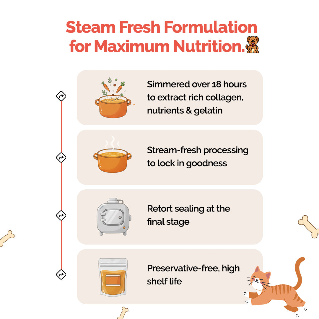 Chicken Bone Broth for Cats and Kittens