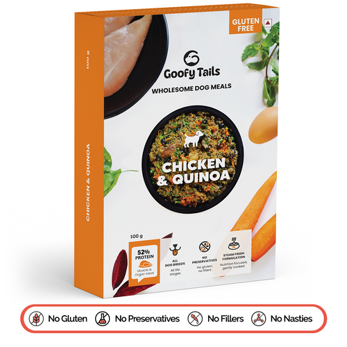 Goofy Tails Chicken and Quinoa Wholesome Meals for Dogs and Puppies