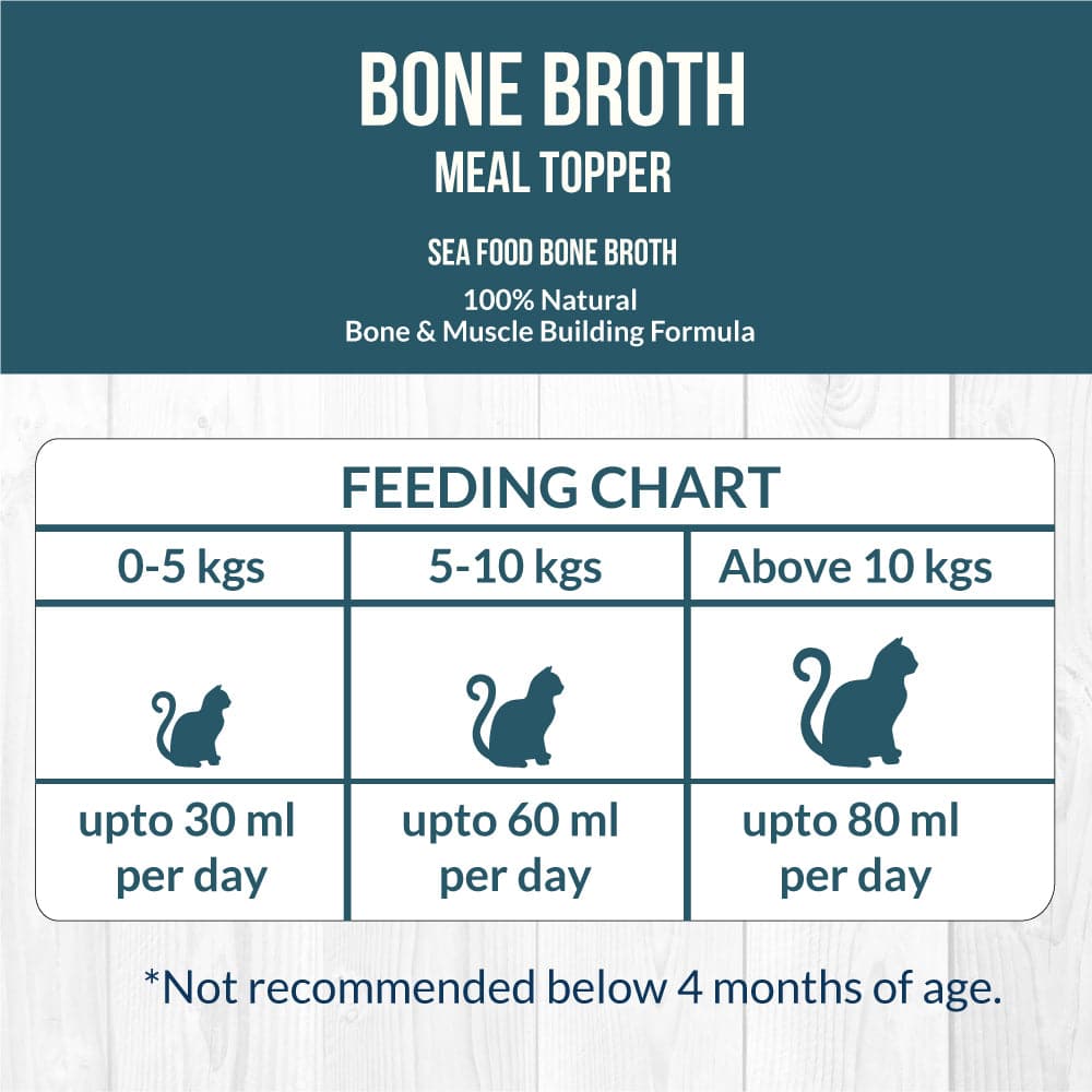 Sea food bone broth feeding chart