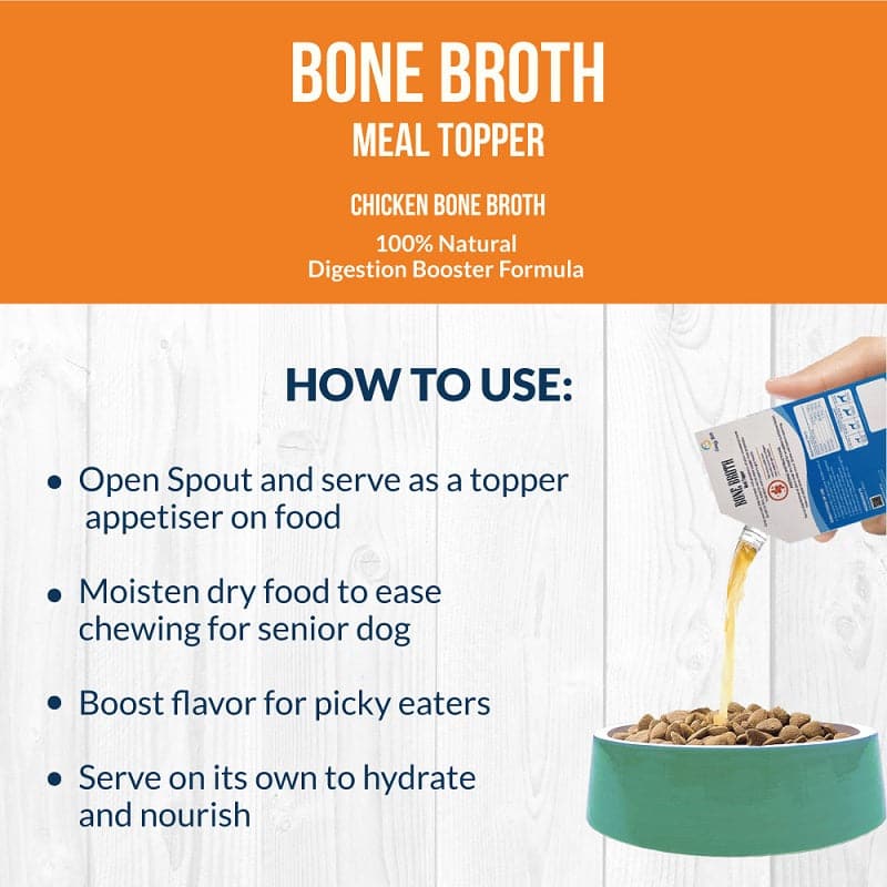 How to use  Goofy Tails Chicken Bone Broth for Dogs and Puppies - (100ml) 