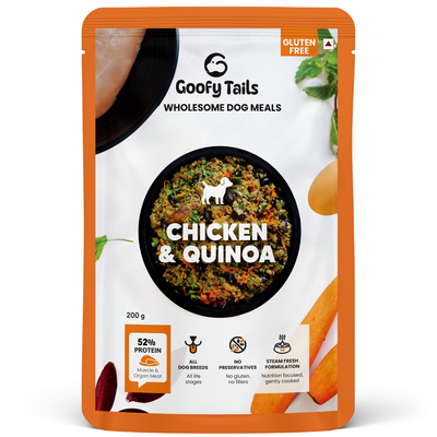 Goofy Tails Chicken and Quinoa Wholesome Meals for Dogs and Puppies