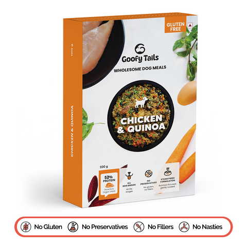 Goofy Tails Chicken and Quinoa Wholesome Meals for Dogs and Puppies