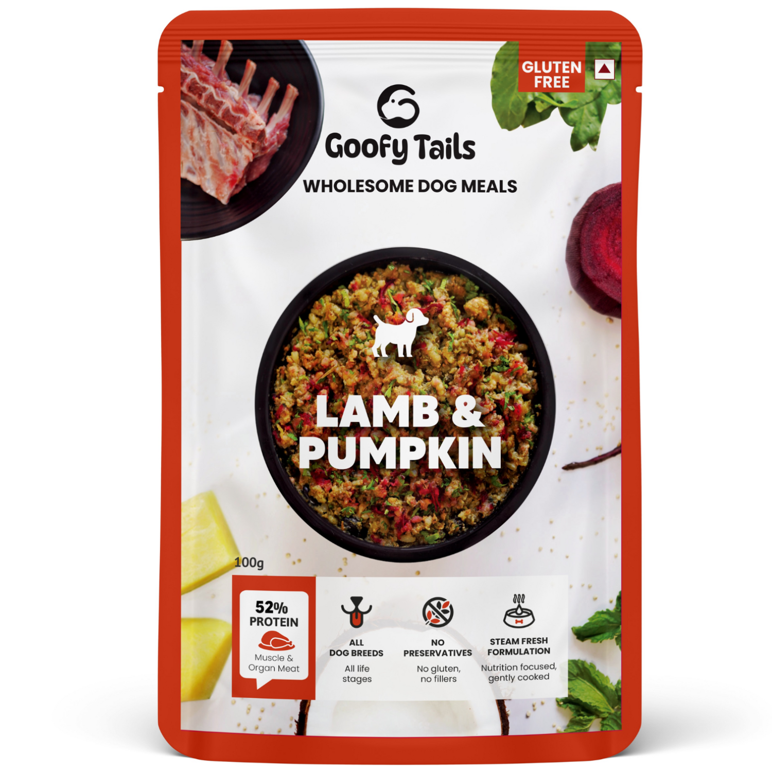 Goofy Tails Lamb and Pumpkin Food for Dogs and Puppies