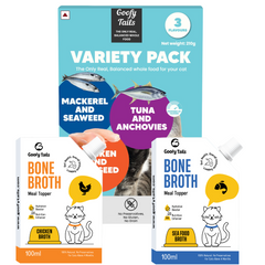 Goofy Tails All in One Cat Food Variety Pack With Bone Broths Combo