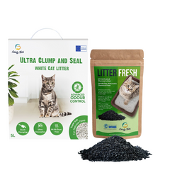 White Bentonite Unscented Cat Litter with Activated Litter Fresh