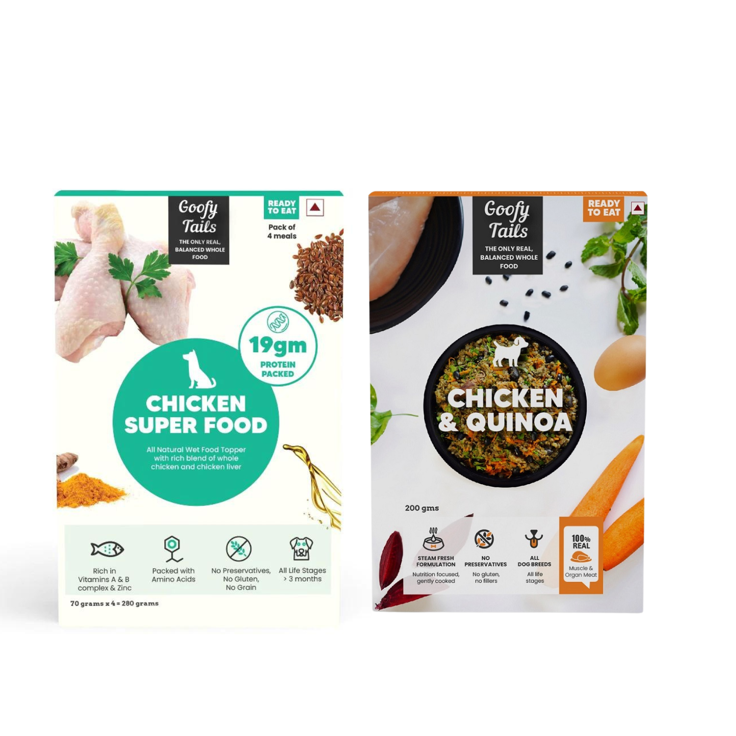 Dog Food Combo - Chicken Quinoa With Chicken Superfood Meal Topper