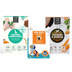 All in One Chicken Combo for Dogs - Meal Topper + Bone Broth + Chicken Quinoa
