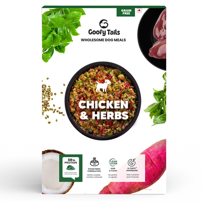 Goofy Tails Chicken and Herbs Gluten & Grain Free Food for Dogs and Puppies 100g