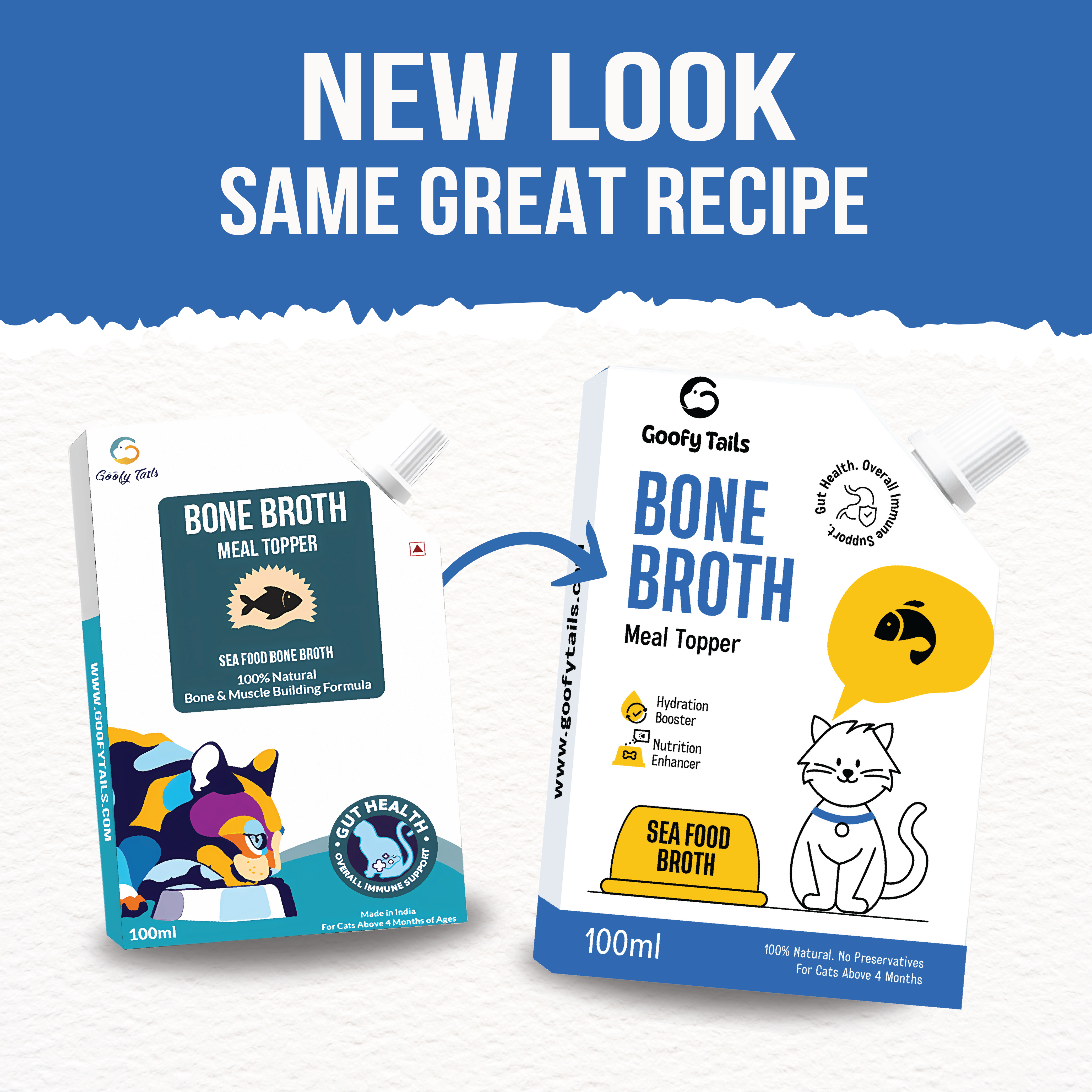 Goofy Fresh Sea Food Bone Broth for Cats and Kittens