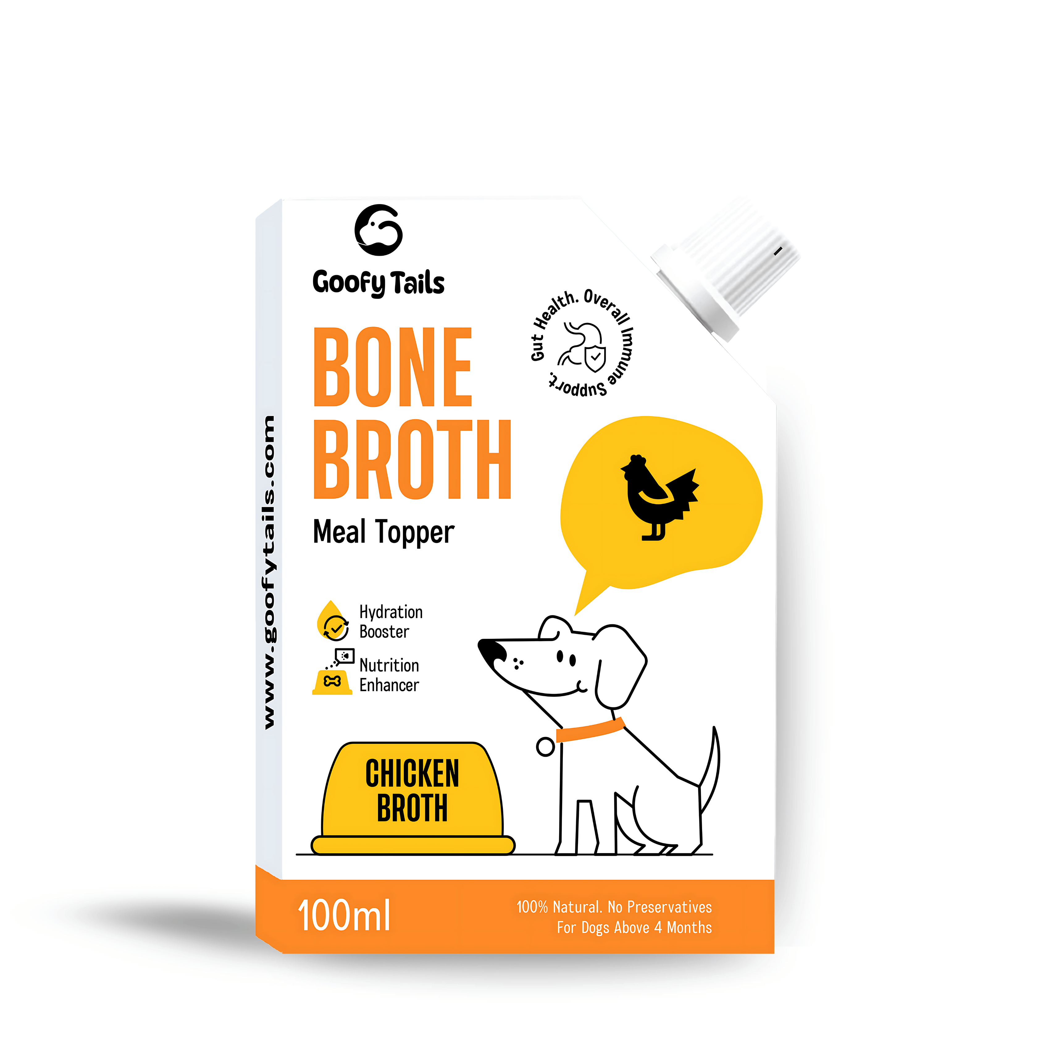 goofy Tails Chicken bone broth for dogs