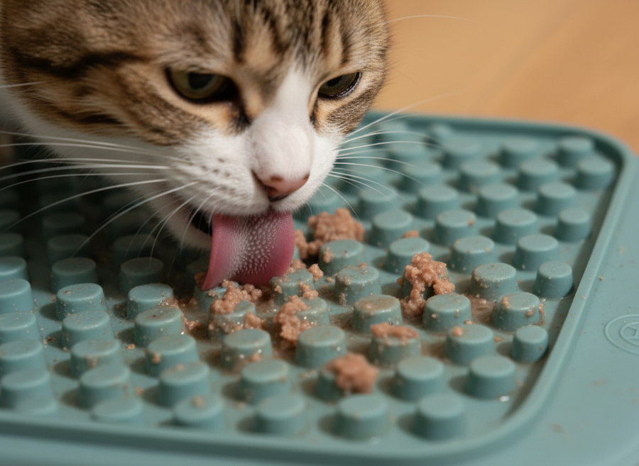 Enrichment with a Lick Mat