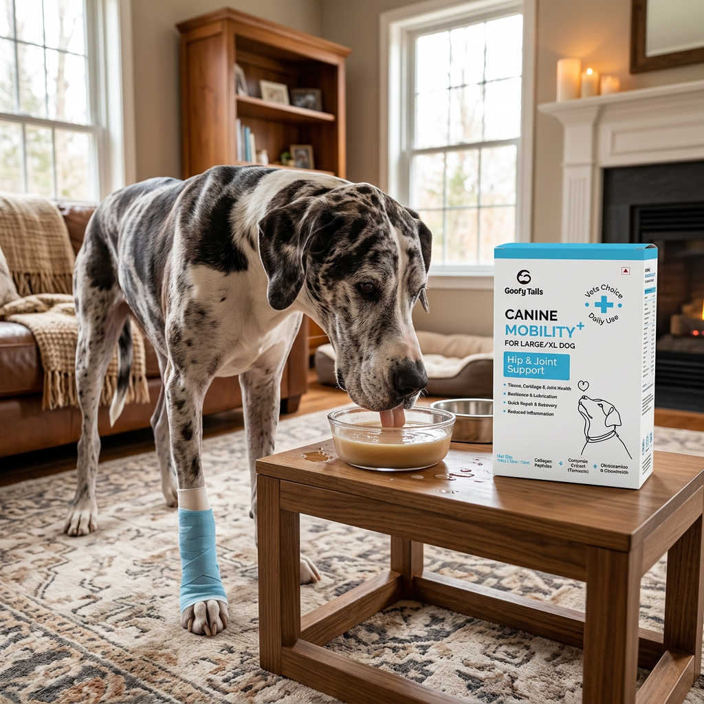 Goofy Tails Canine Mobility+ Joints Support & Mobility Booster Supplement for Dogs