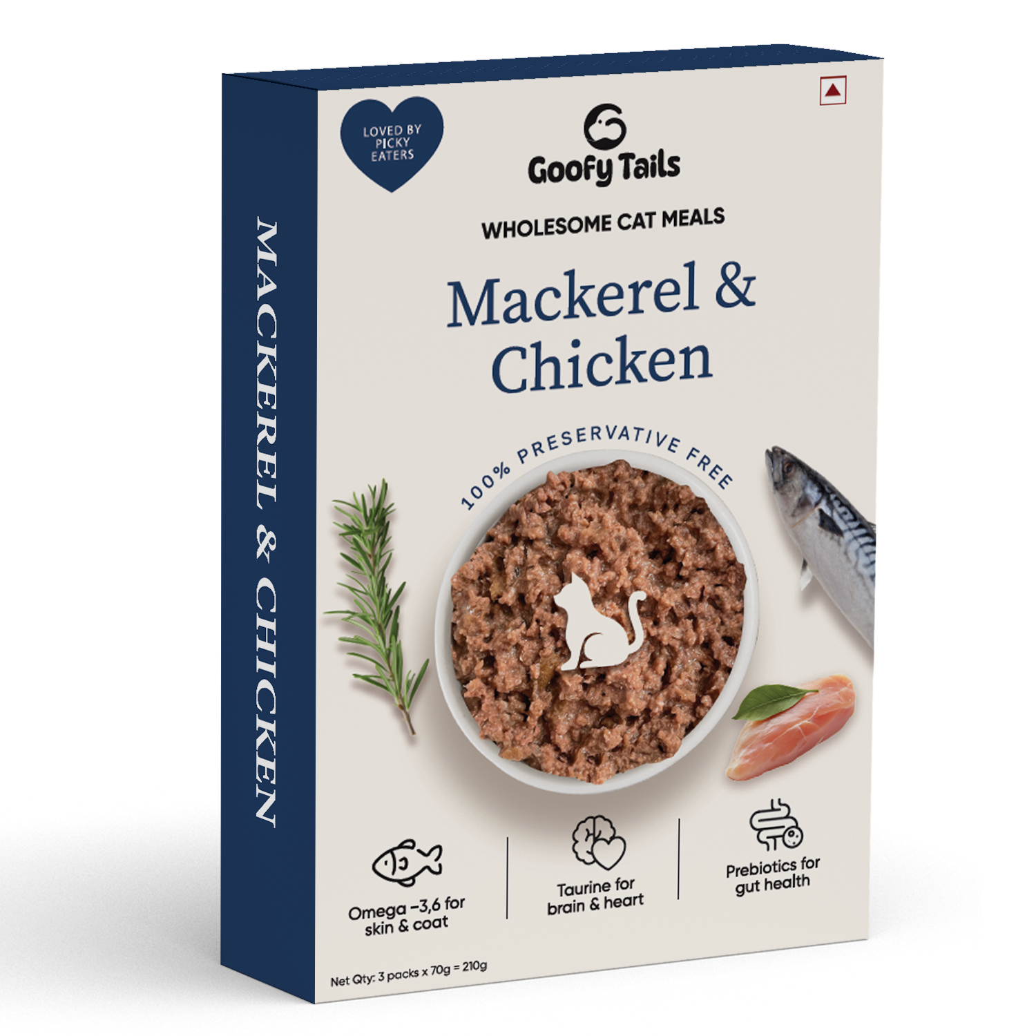 Goofy Tails Mackerel and Chicken Wet Cat and Kitten Food