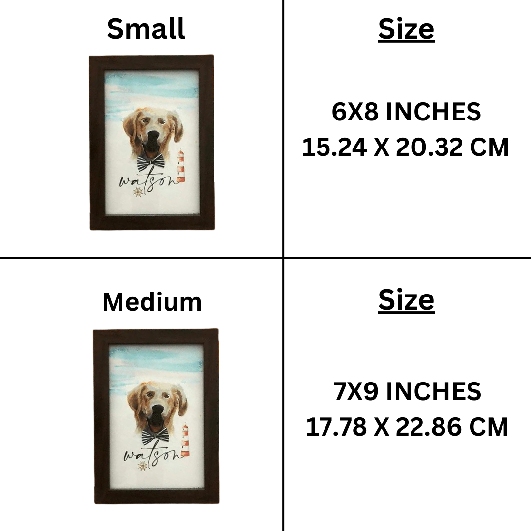 Goofy Tails | Personalised Pet Portraits | Dogs | Cats ( multiple frame size options)