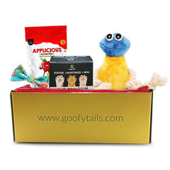 Goofy Tails Gold Goofy Box for Small and Medium Dogs | Personalized Curated Gift Box for Dogs