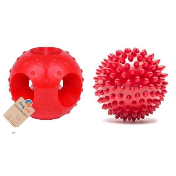 Goofy Tails Spiked and Hole Ball Chew Toy Combo (7168270336150)