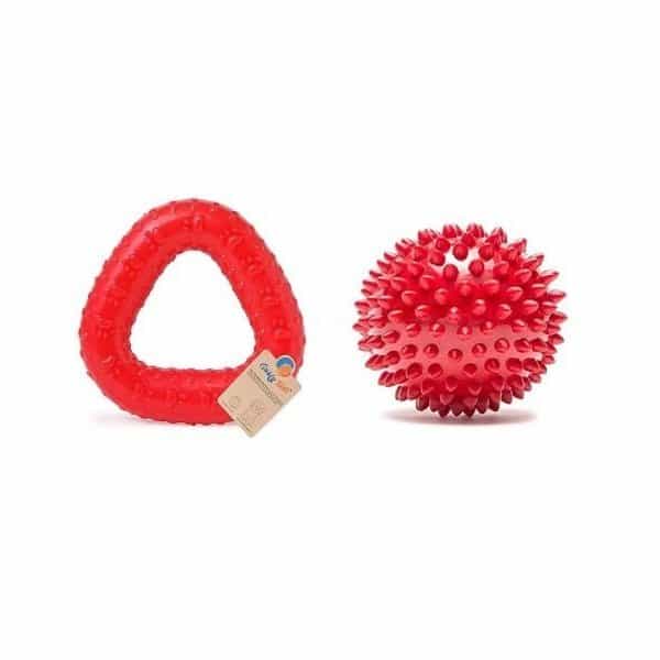 Goofy Tails Rubber Chew Combo Spike Ball and Trio Ring (7168269910166)