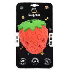 Goofy Tails Fruity Bites Strawberry Natural Rubber Chew Toy for Dogs
