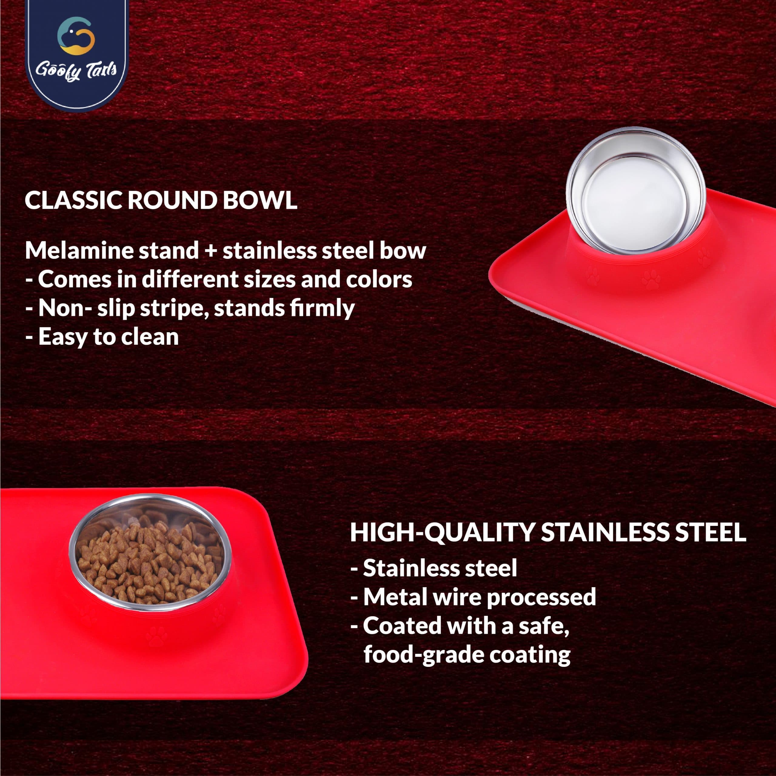 stainless steel dog bowls (7168296190102)