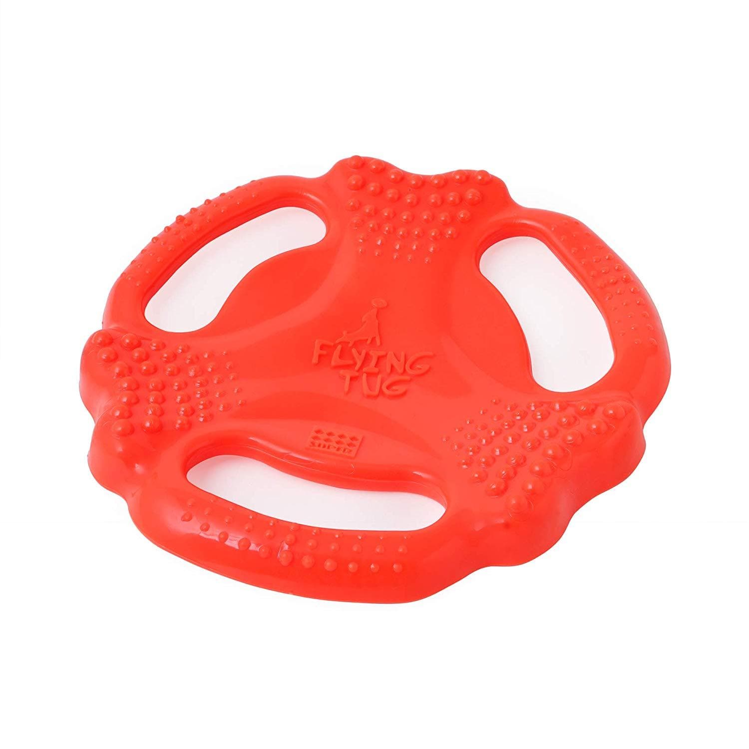 Super Dog Orange Colored Flying Tug Dog Toy - pet-club-india (7168254574742)