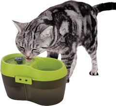 Goofy Tails Cat H2O - 2 Litre Automatic Pet Water Fountain Filter for Cats and Kitten (Green, Black)