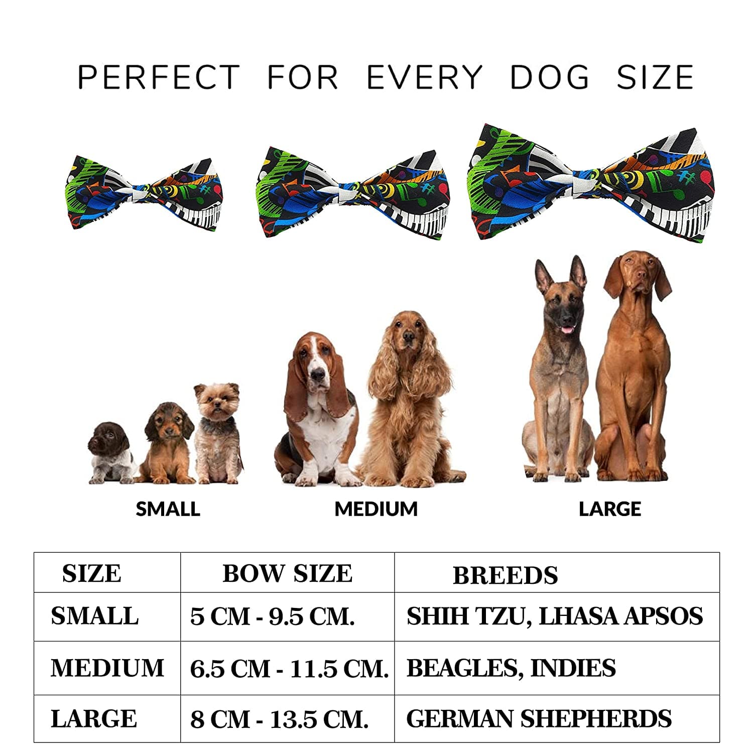 Goofy Tails | Summer Staycation Bows by Design Chefz Dog Bowtie/Bandana |for Dogs and Cats (Blue, Music Design) (7168166985878)