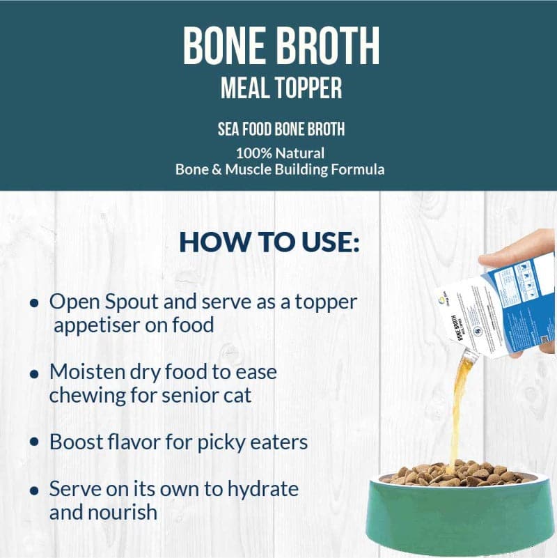 bone broth meal topper for cats 