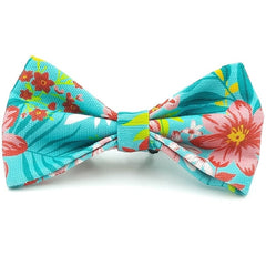 Goofy Tails |Summer Staycation Bows by Design Chefz Dog Bowtie/Bandana |For Dogs and Cats (Design-Trendy Tropical)