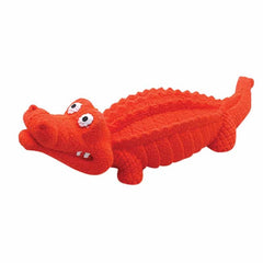 Goofy Tails Zoozies Crocodile Squeaky Natural Rubber Toy for Dogs