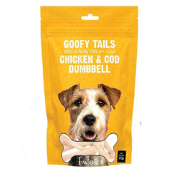 Goofy Tails Chicken and COD Dumbell Treats for Dogs and Puppies