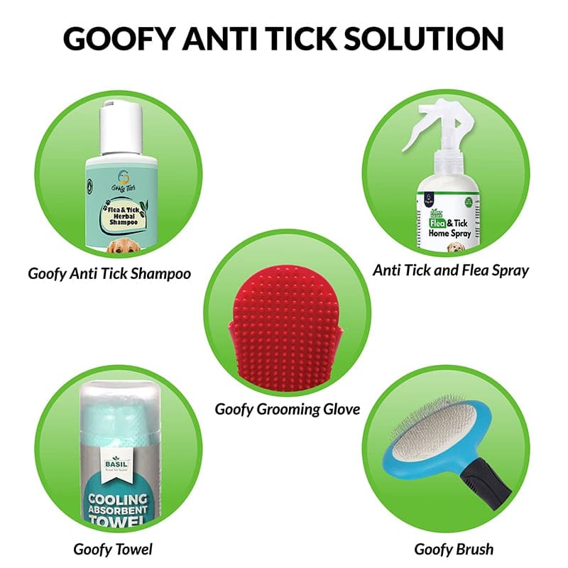 Goofy Tails Natural Anti Tick and Flea Spray for Dog and Cats | 6 in 1 Flea Tick Home Spray (no Harsh Chemicals) (7168249135254)